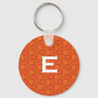Llavero Monograma E Naranja 3 D Efecto C304