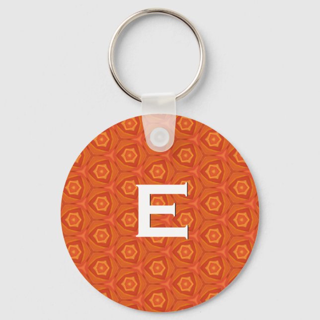 Llavero Monograma E Naranja 3 D Efecto C304 (Anverso)