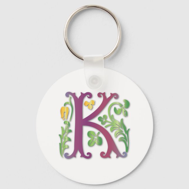 Llavero Monograma Fleur-de-lis K (Anverso)