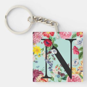 Llavero Monograma floral