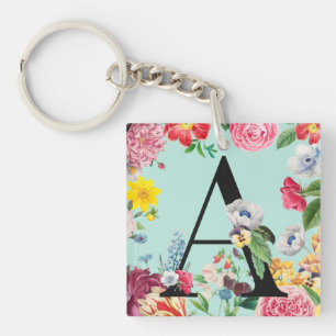 Llavero Monograma floral