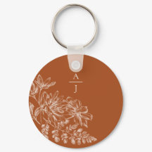 Monograma Floral de Terracota Moderna