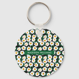 Llavero Monograma Floral Minimalista Moderno