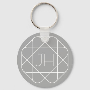 Llavero Monograma genial, estilo de logotipo con vibra hip