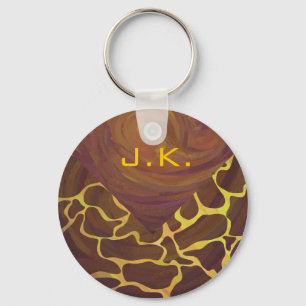 Llavero Monograma Giraffe Brown, amarillo Print