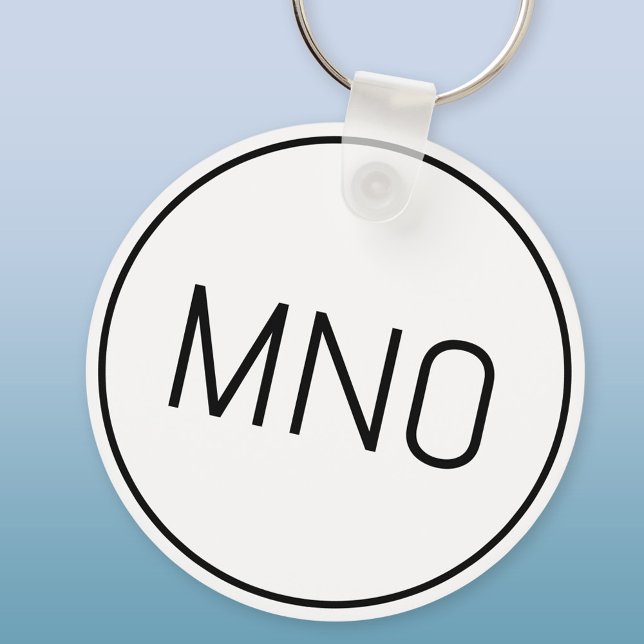Llavero Monograma inicial simple (Simple monogram initial personalized minimalist keychain)