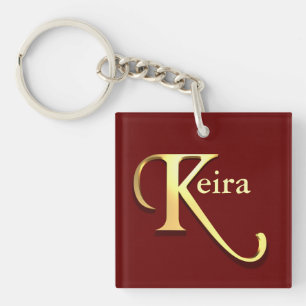 Llavero Monograma K Nombre personalizado