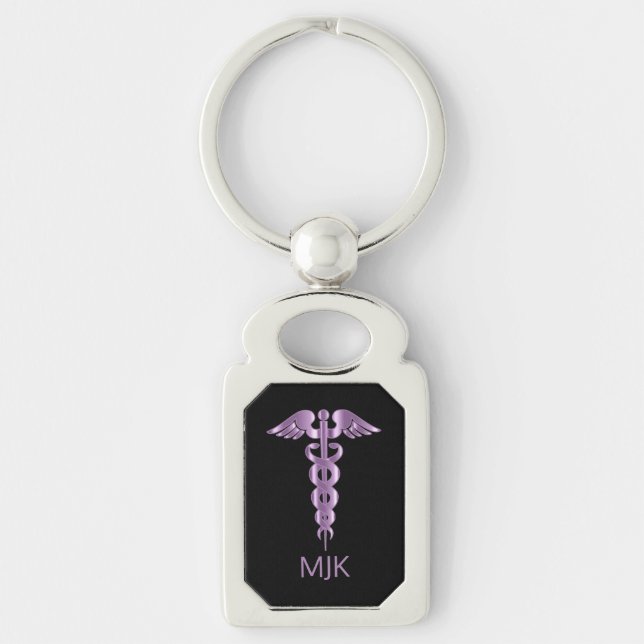 Llavero Monograma Lavender    CaduceusKeychain (Anverso)