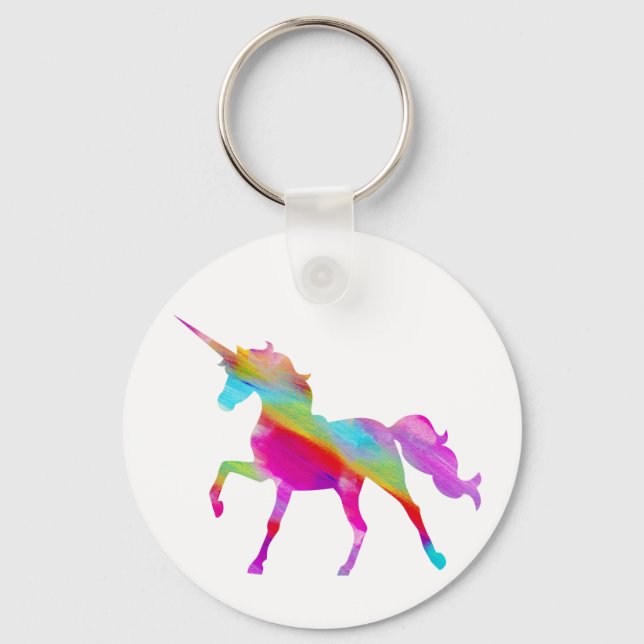 Llavero Monograma mágico con arco iris (Anverso)