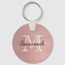 Monograma Metalizado Glam Rosa Gold Faux