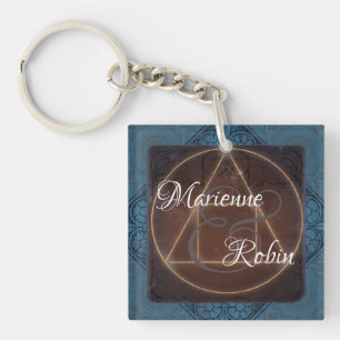 Llavero Monograma místico esotérico boda del alquimista