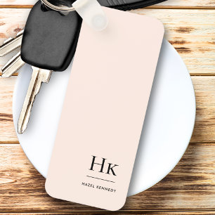 Llavero Monograma moderno clásico Minimalista monogramado