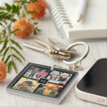 Llavero Monograma moderno de collage de fotos de la famili<br><div class="desc">Collage de fotos de personalizados de familia moderna y monograma con monograma familiar Puede cambiar fácilmente las fotos,  agregar sus propias fotos especiales.</div>