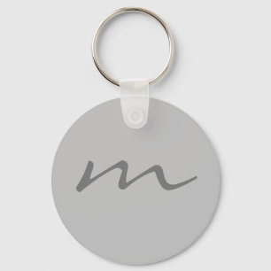 Llavero Monograma moderno profesional gris