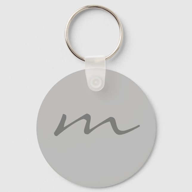 Llavero Monograma moderno profesional gris (Anverso)