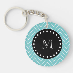 Llavero Monograma negro verde azulado del modelo el   de