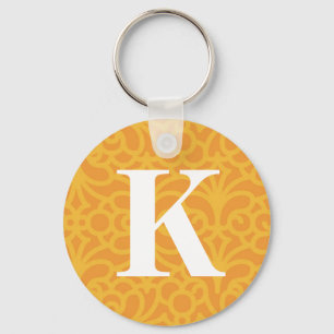 Llavero Monograma Ornate Floral - Letra K