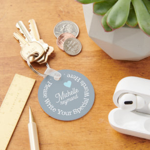 Llavero Monograma para ella con nombre personalizado Dusty