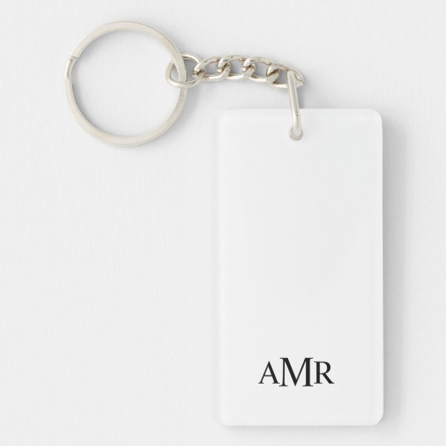 Llavero Monograma Personalizado Clásico (Frente)