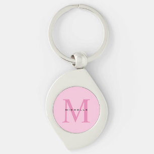 Llavero Monograma Rosa Tu Nombre Regalo Especial Queridos
