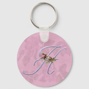 Llavero Monograma rosado H de los rosas
