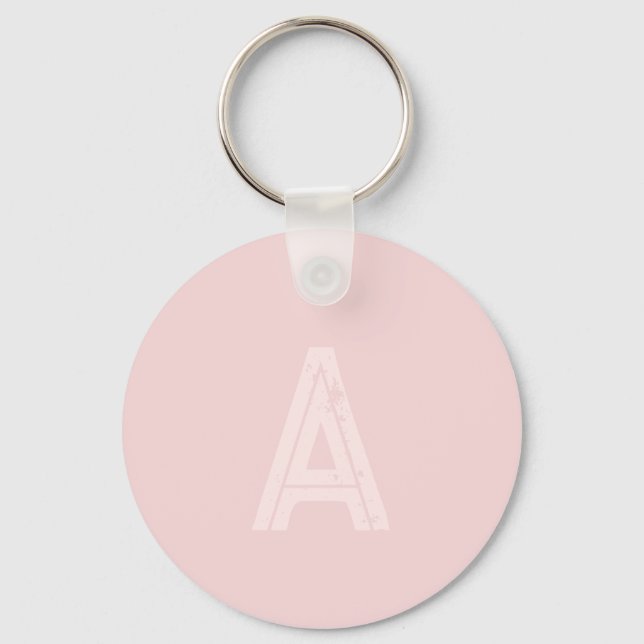 Llavero Monograma Rubor Rosa personalizado (Anverso)