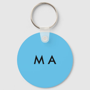 Llavero Monograma simple añada su letra de nombre man mini