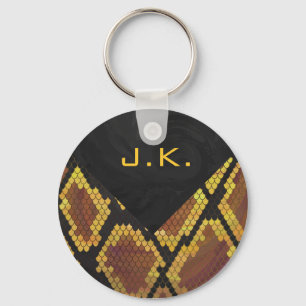 Llavero Monograma Snake Brown y Oro Print