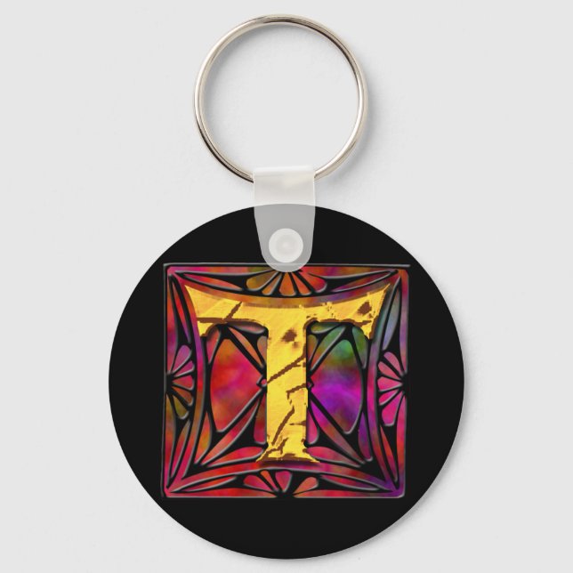 Llavero Monograma: Stainglass T (Anverso)