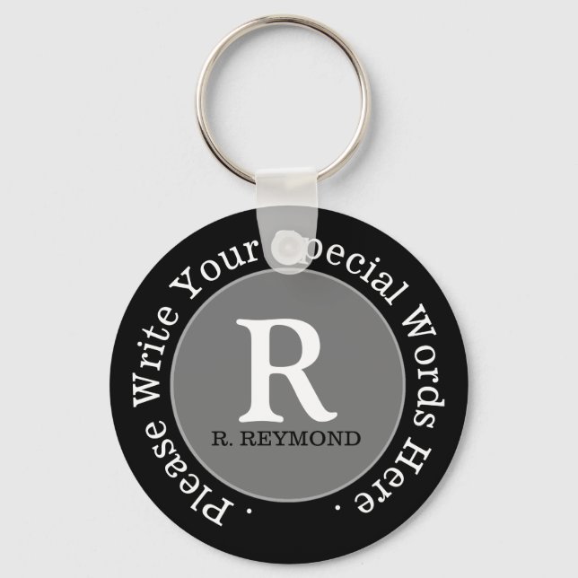 Llavero monograma + texto personalizado en promoción agrad (Anverso)