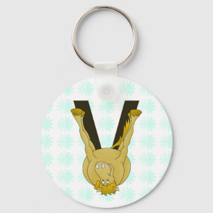 Llavero Monograma V Cute Caballo Personalizado