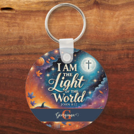 Llavero Monograma vibrante biblia cristiana de Halloween v