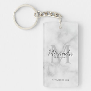 Llavero Monograma y nombre de la dama de honor personaliza