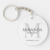 Monograma y nombre de la dama de honor personaliza