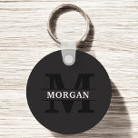 Llavero Monograma y nombre elegantes personalizados<br><div class="desc">Añada un toque de elegancia a sus productos esenciales diarios con este monograma personalizado y el nombre del producto. Con un diseño refinado y detalles de personalizable, combina sofisticación y funcionalidad. Ya sea para uso personal o como un regalo reflexivo, este artículo muestra un elegante monograma y su nombre elegido,...</div>