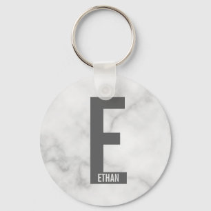 Llavero Monograma y nombre modernos en negrita personaliza