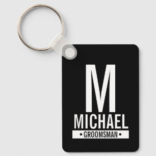 Llavero Monograma y nombre personalizados del padrino en n