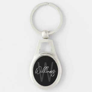 Llavero Monograma y nombre personalizados en escritura neg