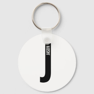 Llavero Monograma y nombre personalizados en negrita moder