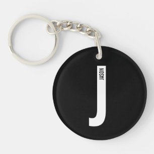 Llavero Monograma y nombre personalizados en negrita moder