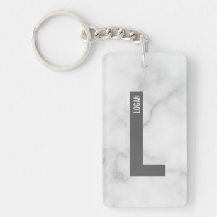 Llavero Monograma y nombre personalizados en negrita moder