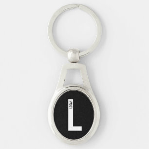 Llavero Monograma y nombre personalizados en negrita moder