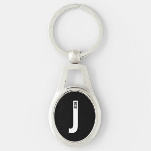 Llavero Monograma y nombre personalizados en negrita moder