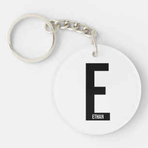 Llavero Monograma y nombre personalizados en negrita moder