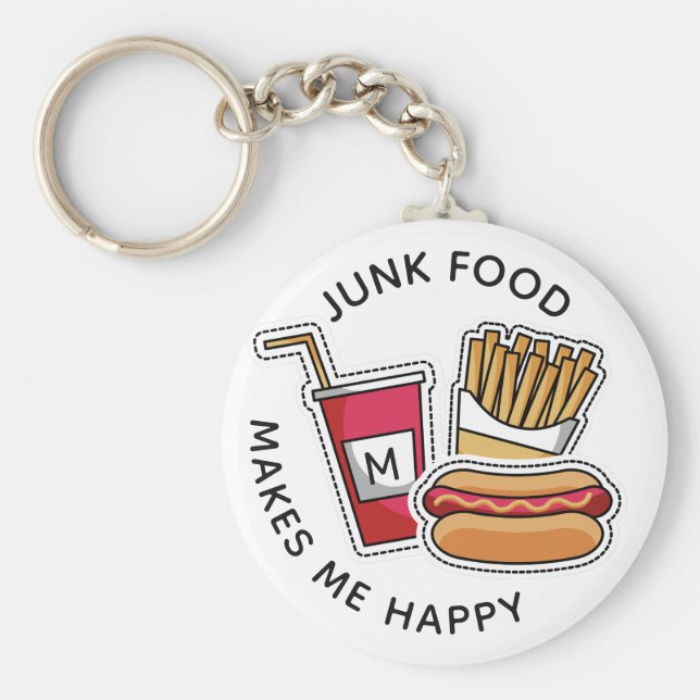 Llavero Monograma y texto personalizado Cadenas clave de P (Frente)