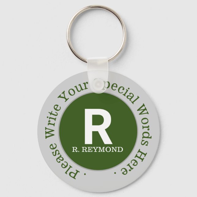 Llavero monograma y texto personalizado sobre promoción ve (Anverso)