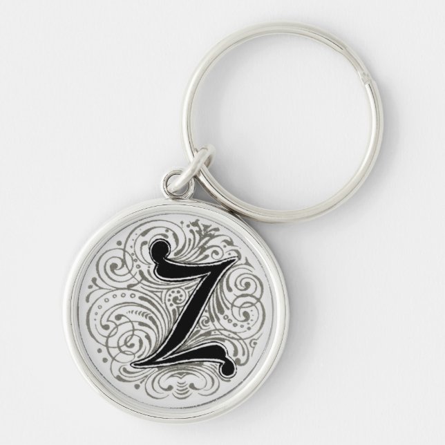 Llavero Monograma ‘Z’ en gris - Keychain (Frente)
