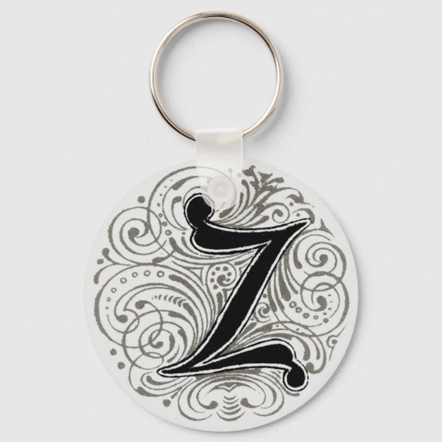 Llavero Monograma 'Z' en gris - Keychain (Anverso)