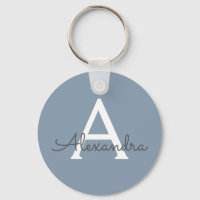 Monogramado azul y blanco turbio