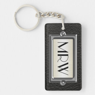 Llavero Monogramado de 3 letras - Personalizado para hombr